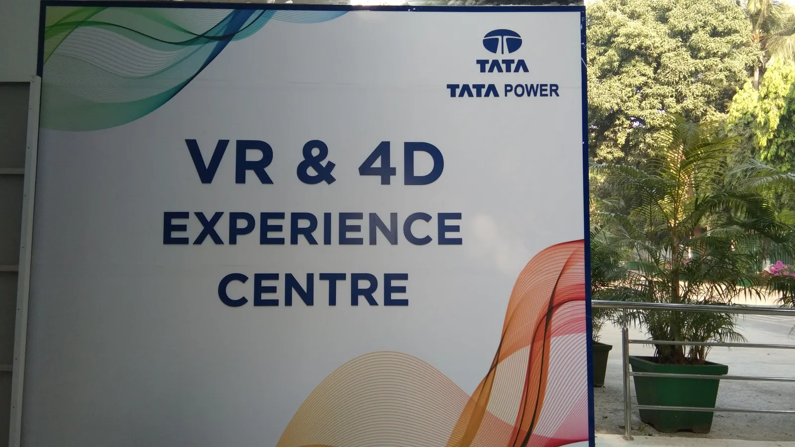 TATA Power VR & 4D Experience Centre signage featuring Aatral immersive safety experiences